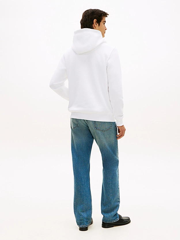 Men's White Tommy Embro Flag Hoodie Tommy Hilfiger MW0MW42735-YBR