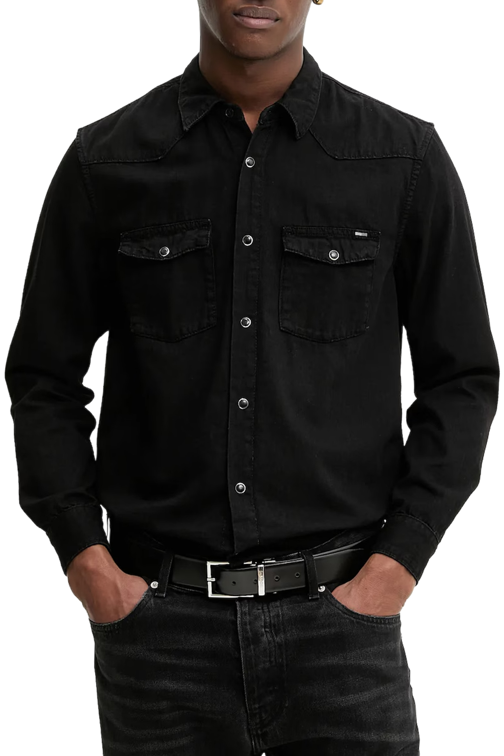 Ανδρικό Πουκάμισο Μαύρο Tommy Jeans DM0DM22432-1BZ