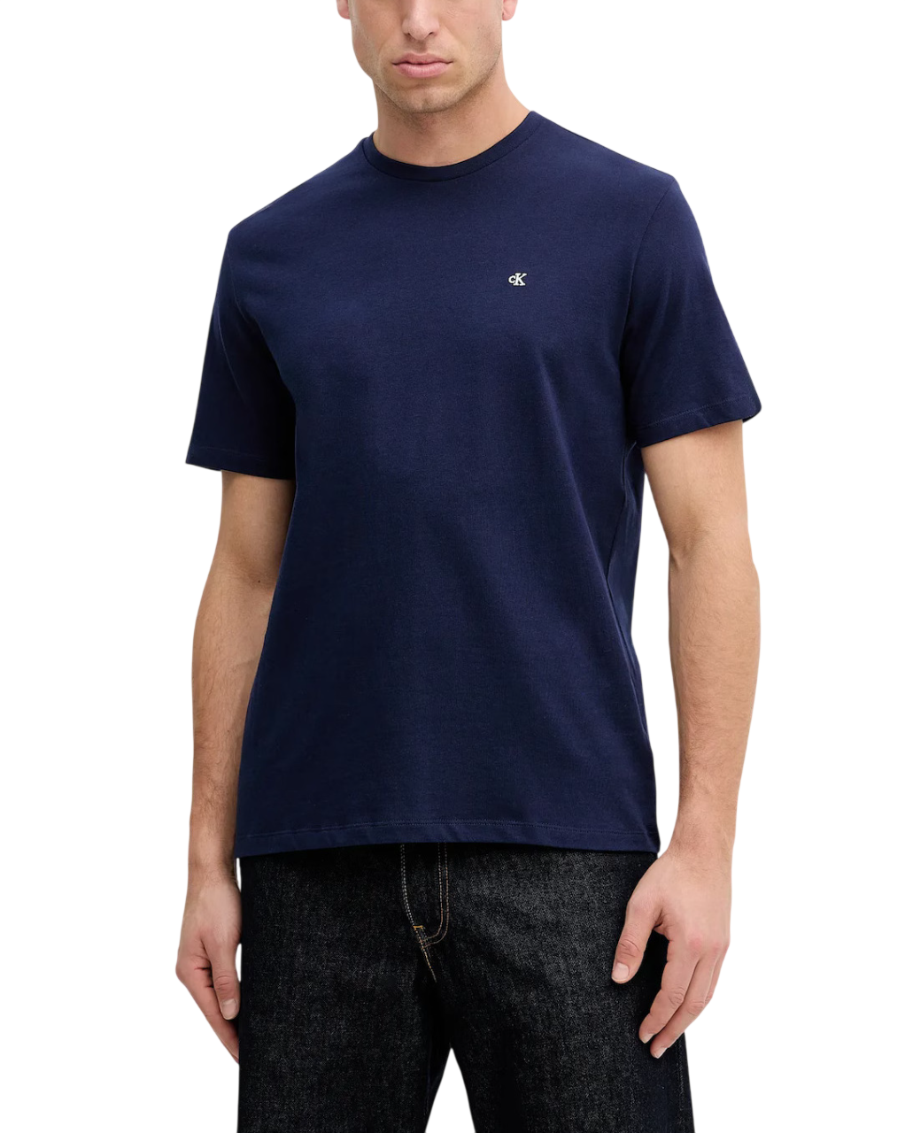Men's Navy Blue Ss Classic Monogram Tee Calvin Klein LV04RD254G-WFW