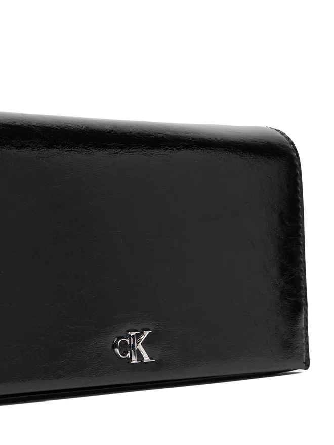 Women's Black CK Metallic Wallet on Chain Calvin Klein LV04F3320G-UB1