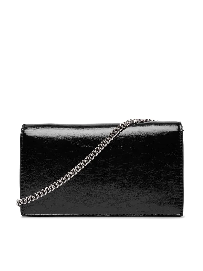 Women's Black CK Metallic Wallet on Chain Calvin Klein LV04F3320G-UB1