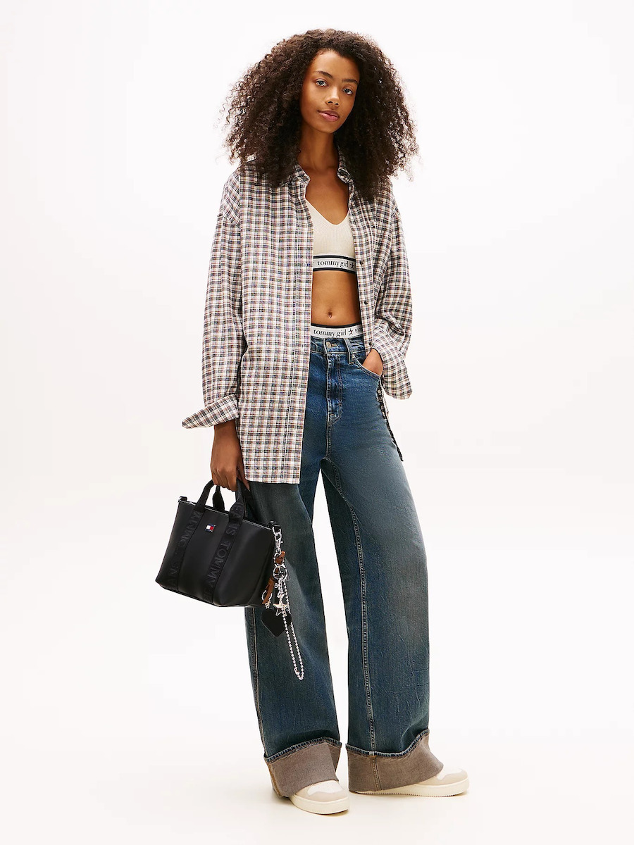 Γυναικεία Mini Tote Τσάντα Μαύρη Tommy Jeans AW0AW18063-BDS