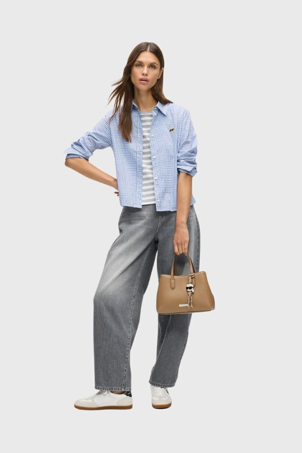 Γυναικεία Ikon Τσάντα Καφέ Karl Lagerfeld B1W30003-2DH MUSHROOM BROWN