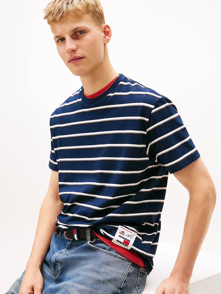 Ανδρικό T-shirt Navy Μπλε Tommy Jeans DM0DM22325-C1G