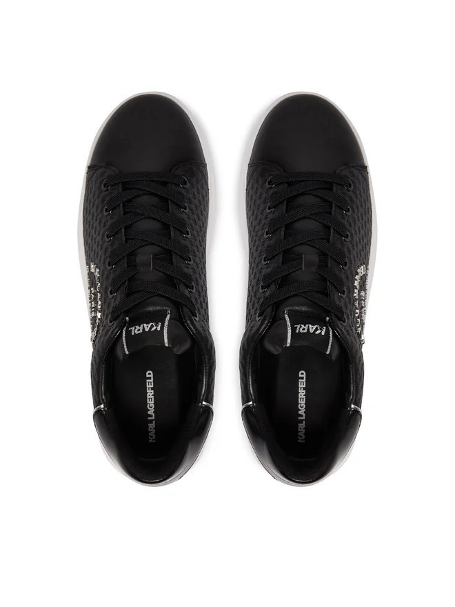 Ανδρικά Δερμάτινα KAPRI KL Microgram Sneakers Μαύρα Karl Lagerfeld KL52536K-000 BLACK