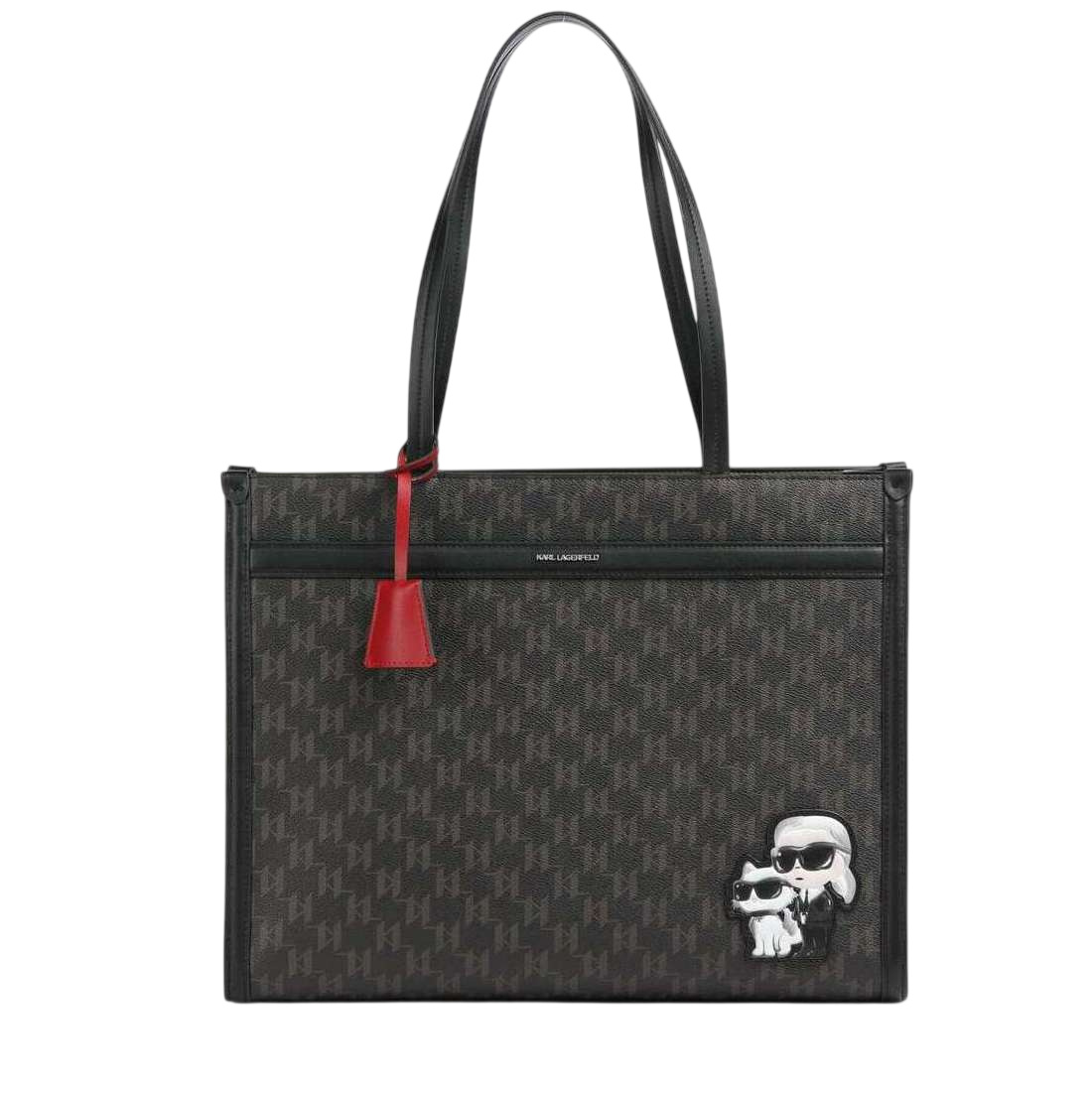 Γυναικεία Ikon Monogram Τσάντα Μαύρη Karl Lagerfeld B1W30022-2LS BROWN KL MONO