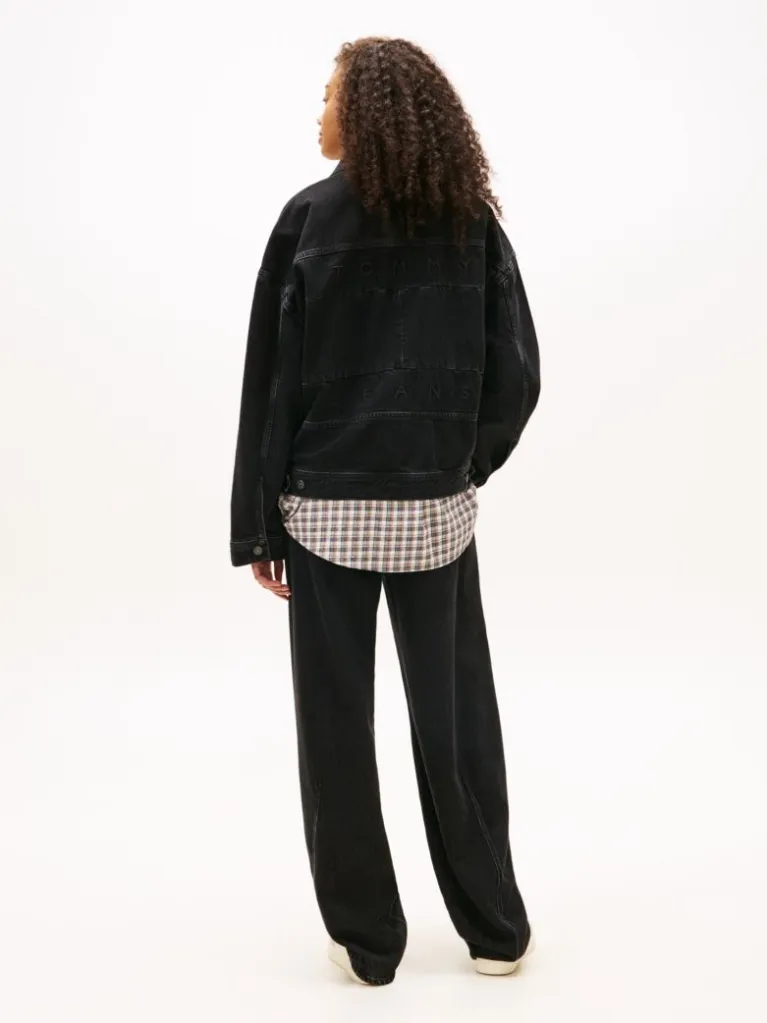Γυναικείο Oversized Τζιν Μπουφάν Μαύρο Tommy Jeans DW0DW22602-1BZ