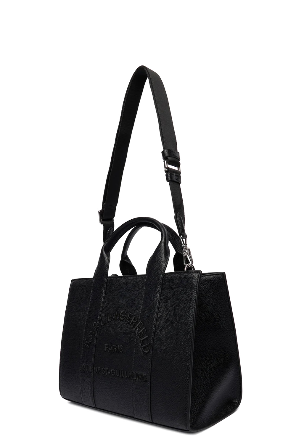 Women's Black K/Rsg Md Square Tote Oeb Emb Bag Karl Lagerfeld B1W30041-999 BLACK