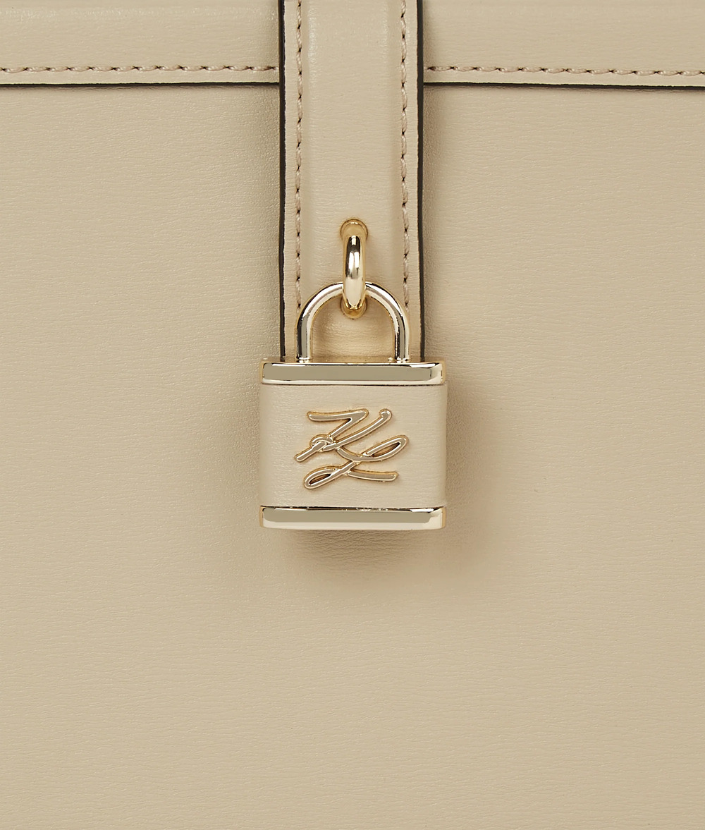 Γυναικεία Δερμάτινη K/Autograph Τσάντα Τσάντα Μπεζ Karl Lagerfeld B1W30100-2FT SAFARI