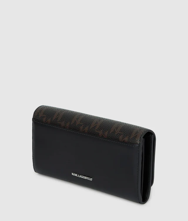 Γυναικείο Ikon Monogram Πορτοφόλι Μαύρο Karl Lagerfeld B1W32015-2LS BROWN KL MONO