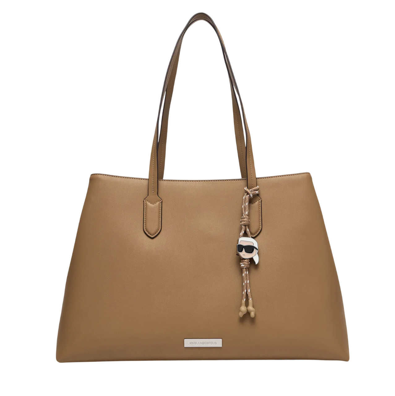 Women's Brown Ikon Smooth Lg Tote Bag Karl Lagerfeld B1W30001-2DH MUSHROOM BROWN