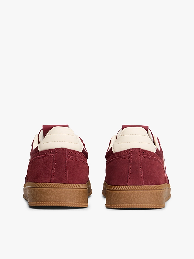 Women's Deep Dahlia Leather Greenwich Edge Suede Sneaker Tommy Jeans EN0EN02924-XKK