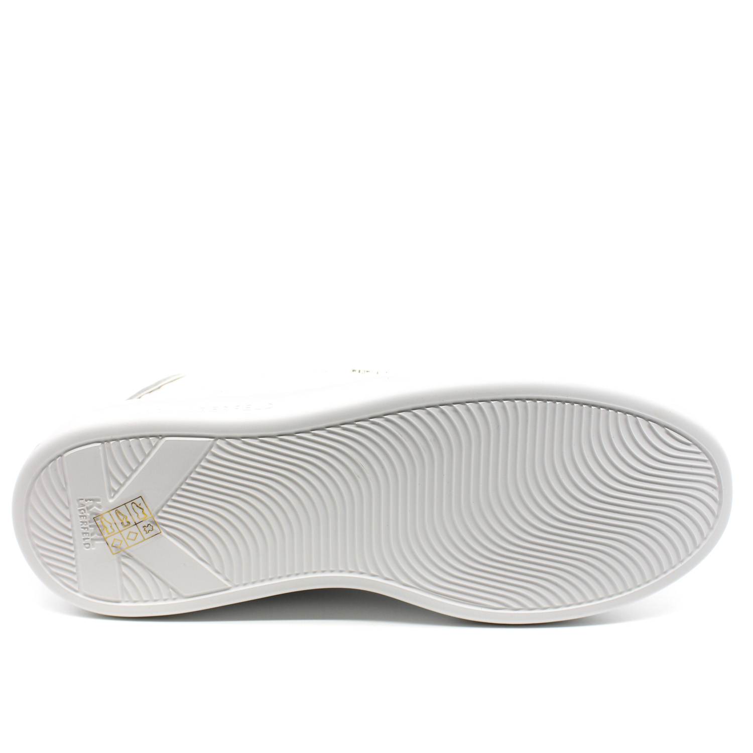 Ανδρικά Δερμάτινα Kapri Monogram Sneakers Λευκά Karl Lagerfeld KL52549K-01W WHITE