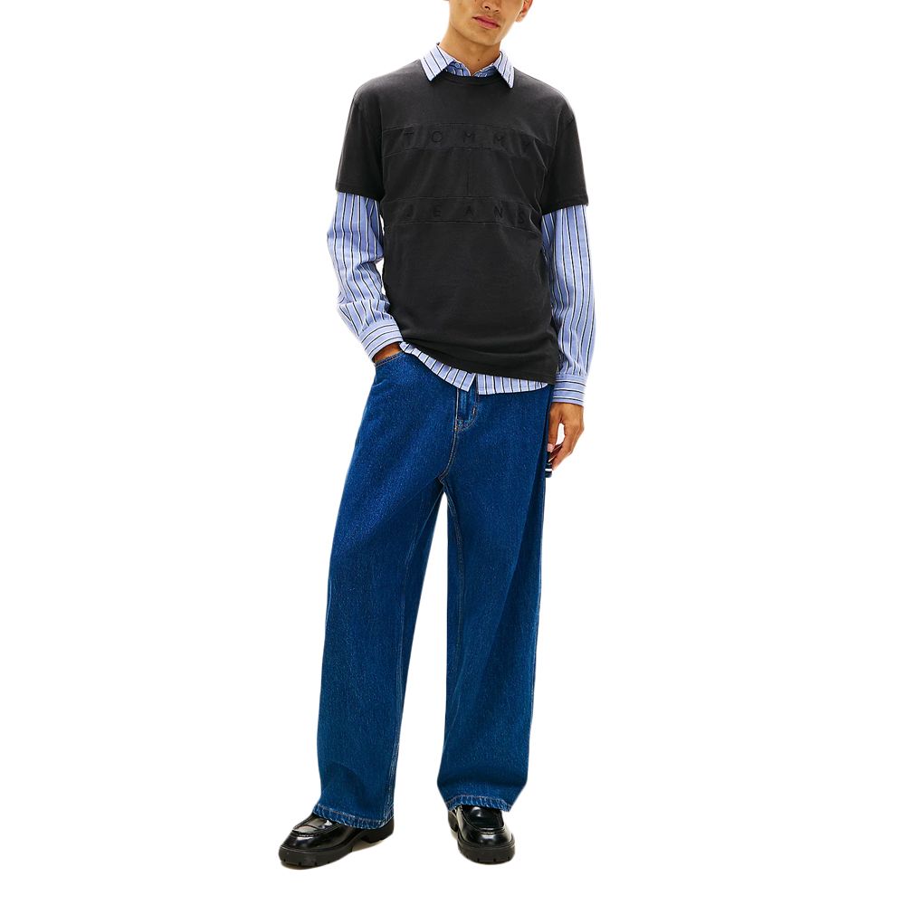 Ανδρικό T-shirt Μαύρο Tommy Jeans DM0DM22312-BDS