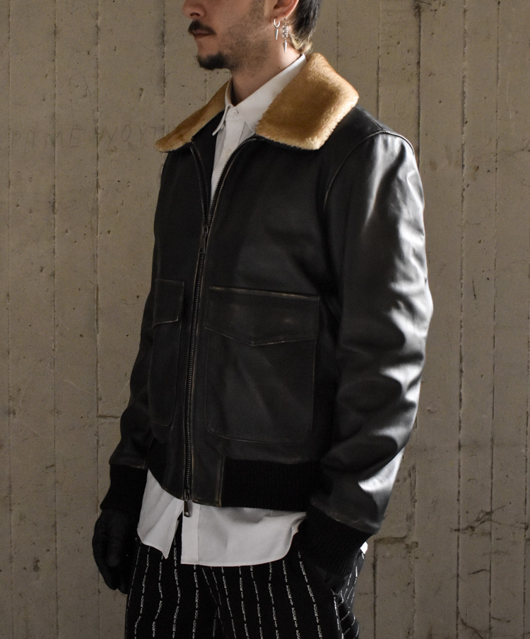 Ανδρικό Δερμάτινο Μπουφάν Μαύρο Maffei 51283col-NERO