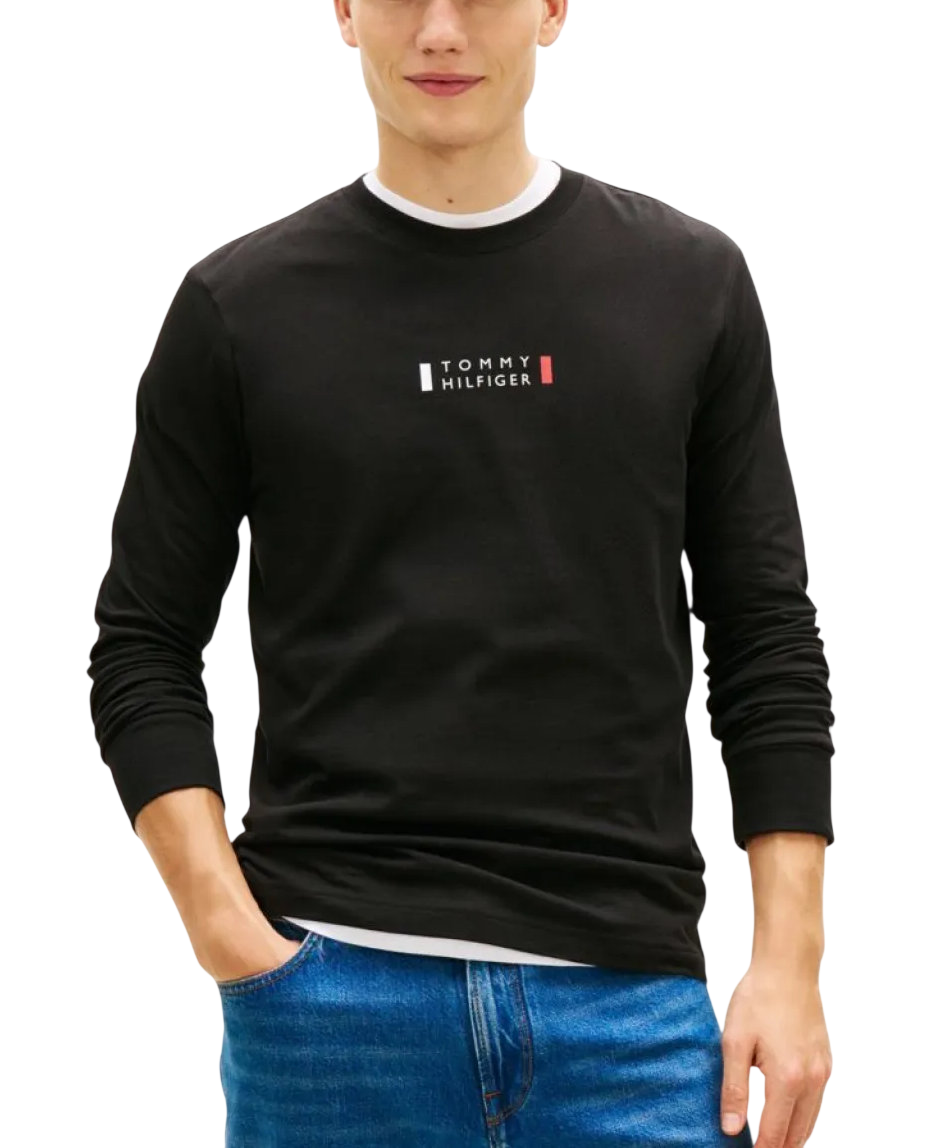 Men's Black Brand Love Ls Tee Tommy Hilfiger MW0MW41454-BDS