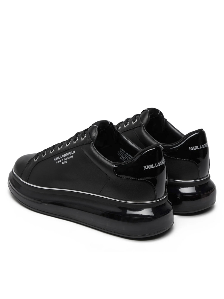 Ανδρικά Δερμάτινα Kapri Kushion Rsg Sneakers Μαύρα Karl Lagerfeld KL52615-00X BLACK