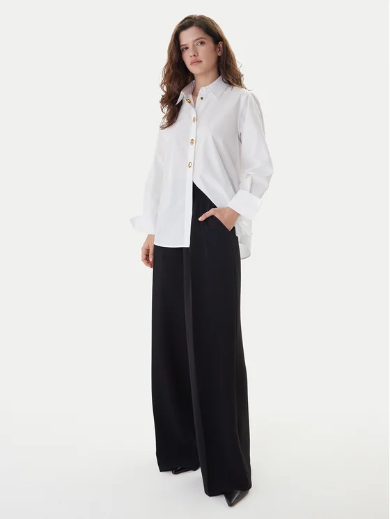 Women's White Karl Daily Poplin Shirt Karl Lagerfeld B1W11012-100 WHITE