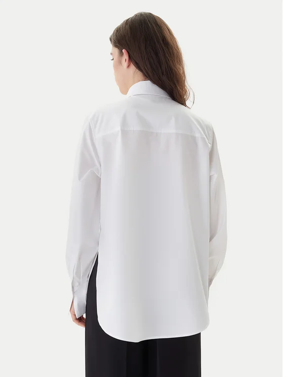 Women's White Karl Daily Poplin Shirt Karl Lagerfeld B1W11012-100 WHITE