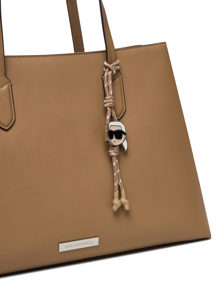 Women's Brown Ikon Smooth Lg Tote Bag Karl Lagerfeld B1W30001-2DH MUSHROOM BROWN