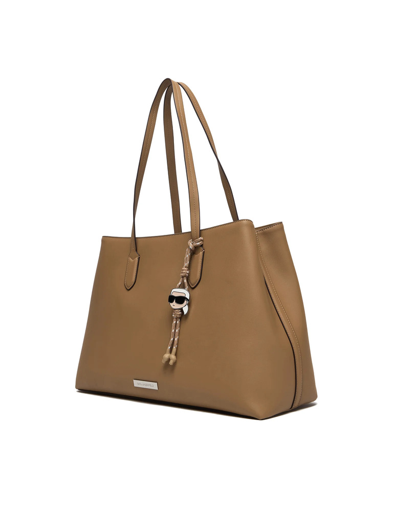 Women's Brown Ikon Smooth Lg Tote Bag Karl Lagerfeld B1W30001-2DH MUSHROOM BROWN