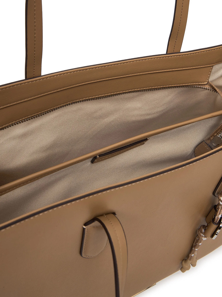 Women's Brown Ikon Smooth Lg Tote Bag Karl Lagerfeld B1W30001-2DH MUSHROOM BROWN