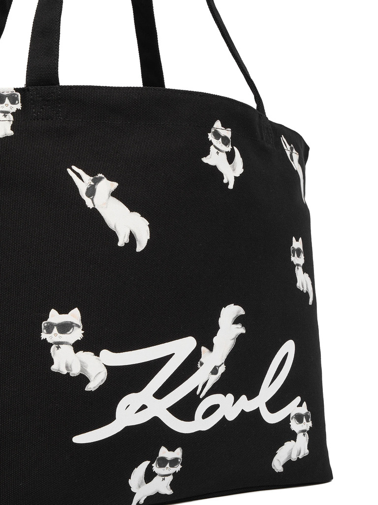 Γυναικεία Ikon Choupette Shopper Τσάντα Μαύρη Karl Lagerfeld B1W50053-999 BLACK