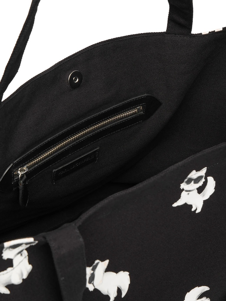 Γυναικεία Ikon Choupette Shopper Τσάντα Μαύρη Karl Lagerfeld B1W50053-999 BLACK