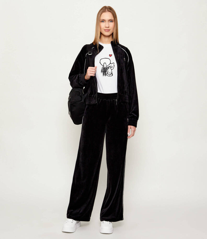 Women's White Ikon Valentine T-shirt Karl Lagerfeld B1W17038-100 WHITE