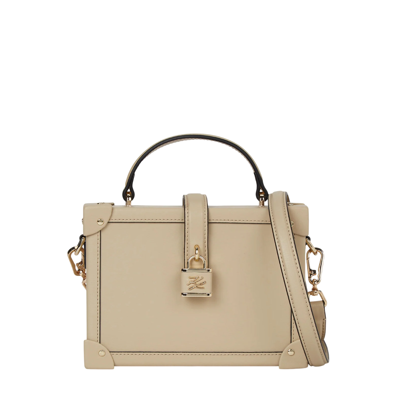 Γυναικεία Δερμάτινη K/Autograph Τσάντα Τσάντα Μπεζ Karl Lagerfeld B1W30100-2FT SAFARI