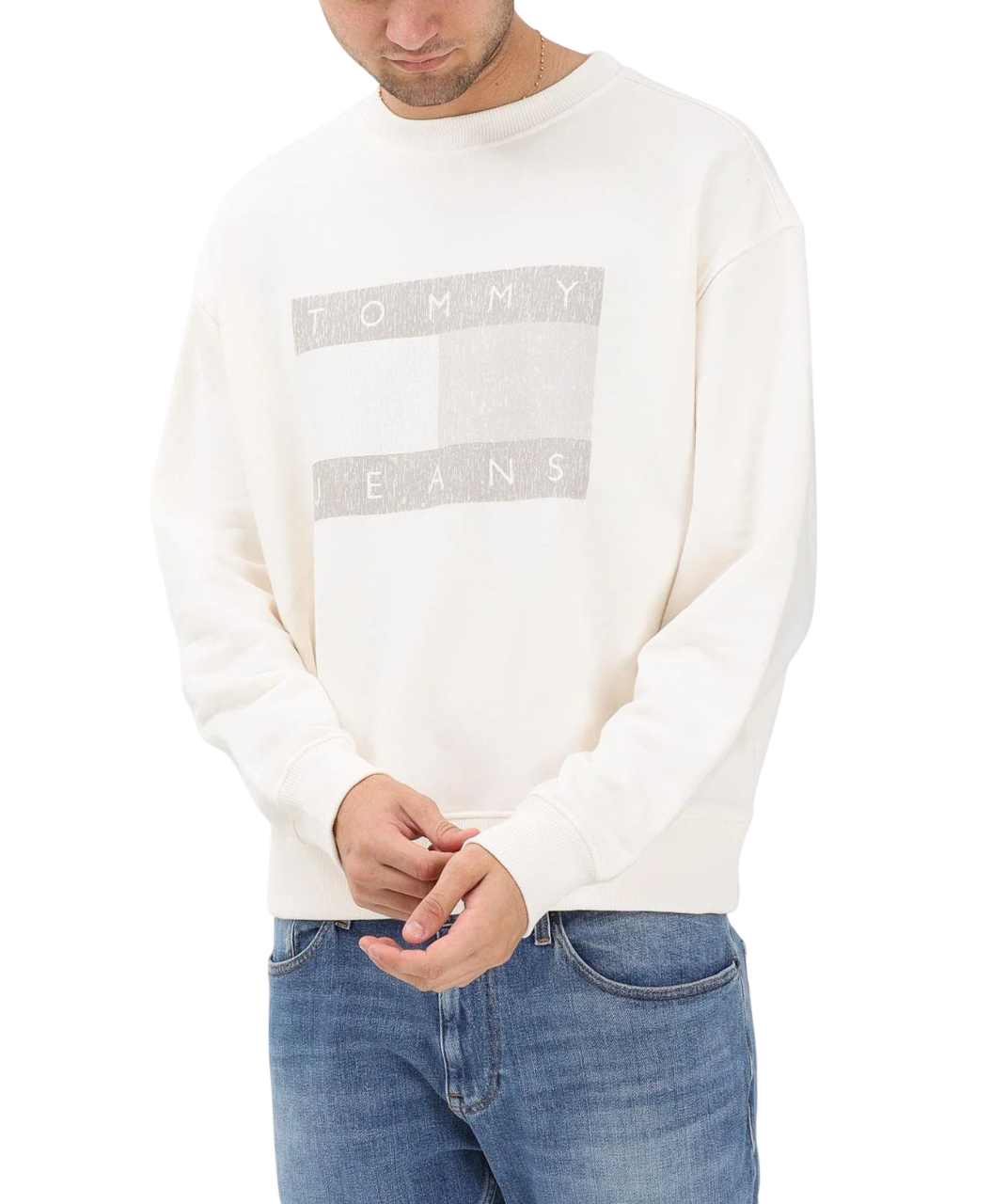 Ανδρικό Φούτερ Μπεζ Tommy Jeans DM0DM22384-YBH