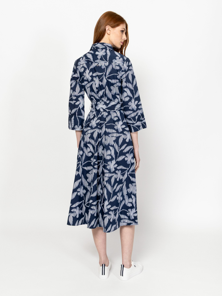 Women's Navy Blue Violetta Dress Heavy Tools T50049-BLOOM
