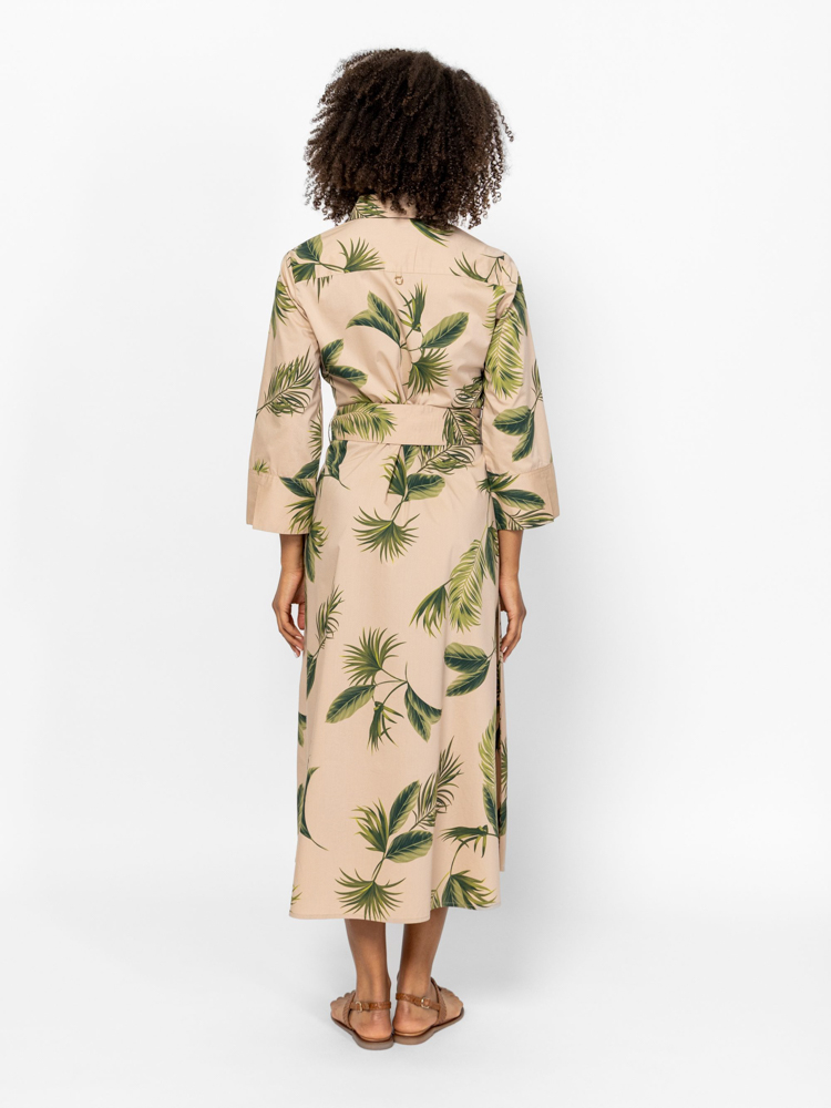 Women's Beige Violetta Dress Heavy Tools T50049-PALMS