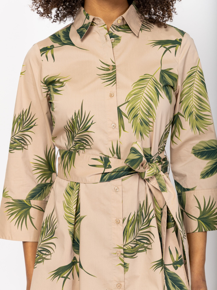 Women's Beige Violetta Dress Heavy Tools T50049-PALMS