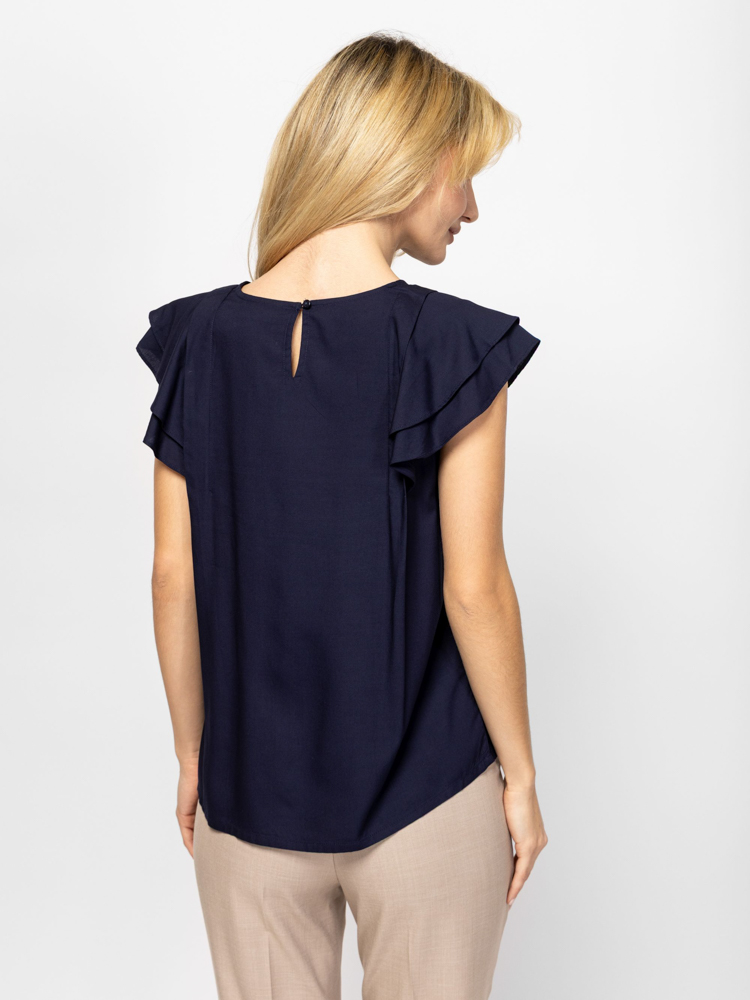 Women's Navy Blue Rioka Blouse Heavy Tools T40043-NAVY