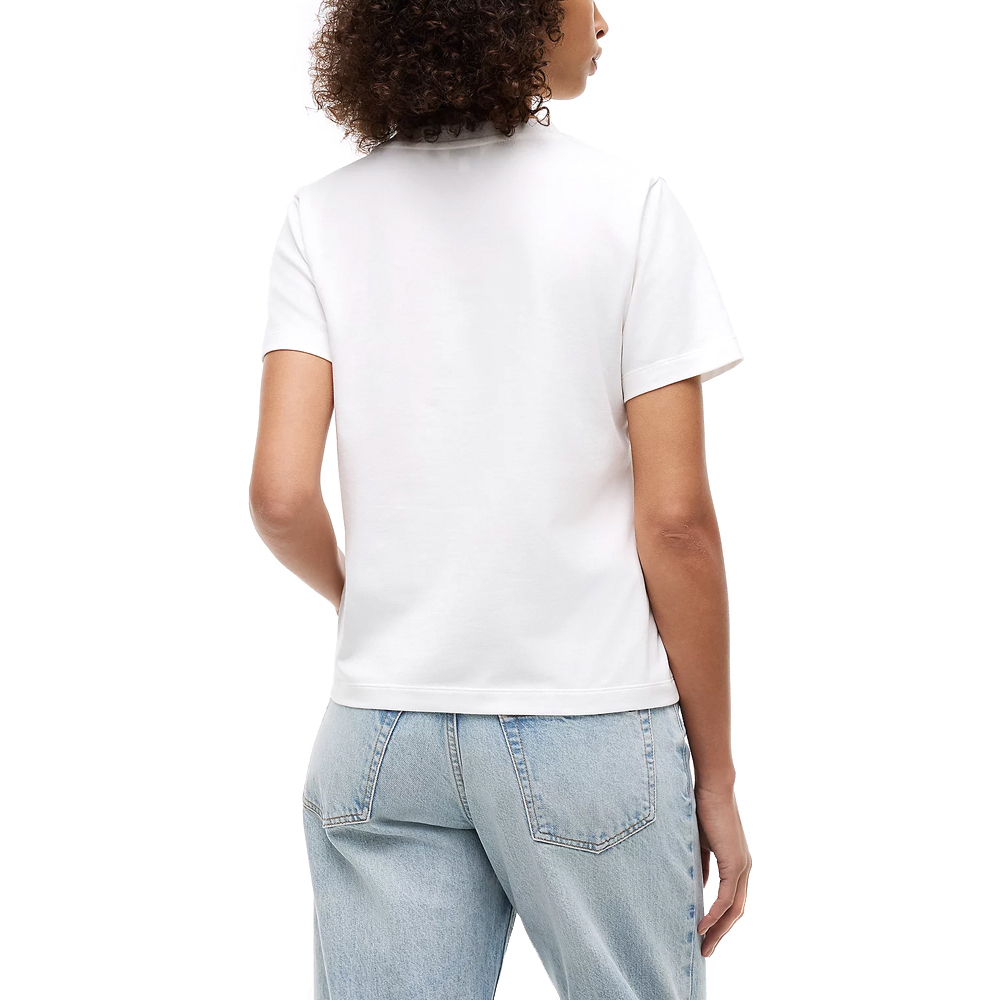 Women's White TH Script Reg C-Nk Ss Tee Tommy Hilfiger WW0WW49941-YBL
