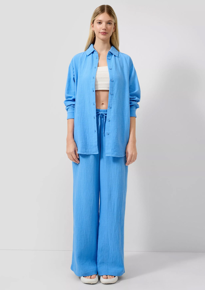Women's Light Blue Pants S.Oliver 2180382-5443