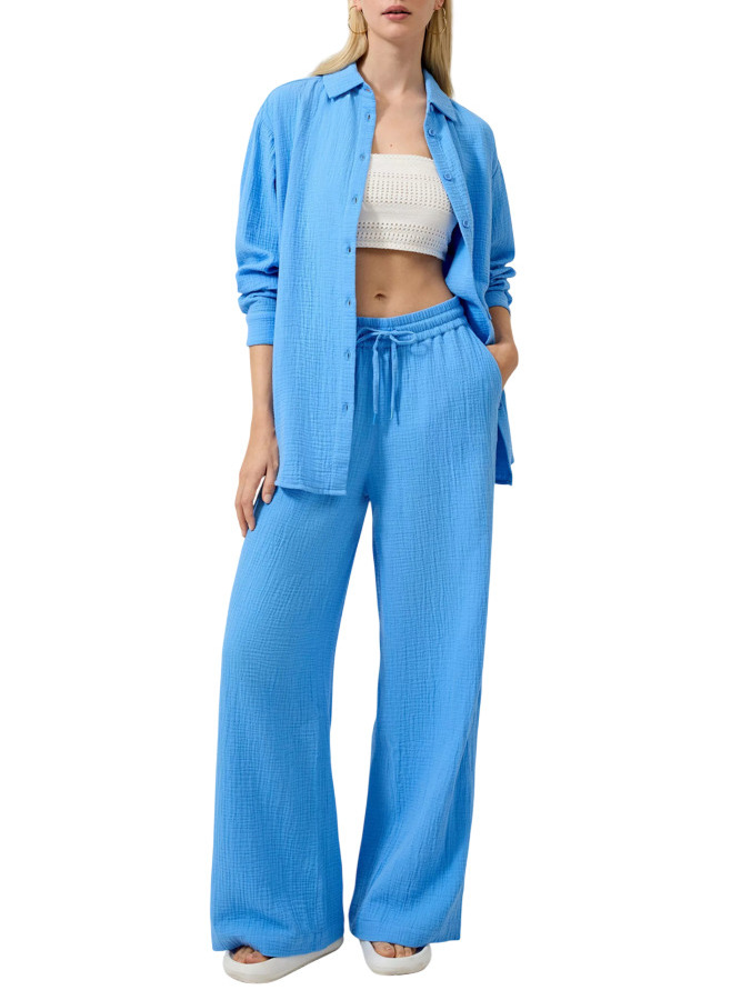 Women's Light Blue Pants S.Oliver 2180382-5443