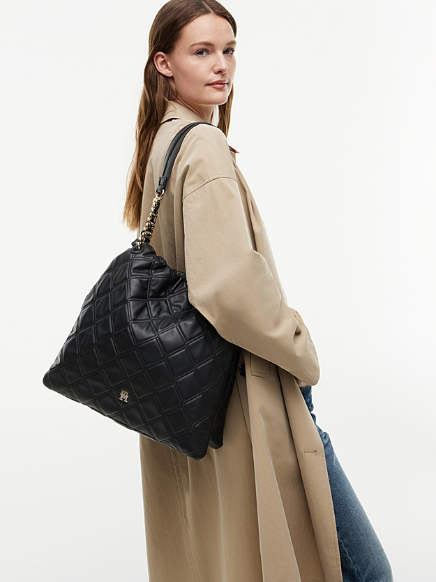 Γυναικεία TH Monogram tote Τσάντα Μαύρη Tommy Hilfiger AW0AW18719-BDS