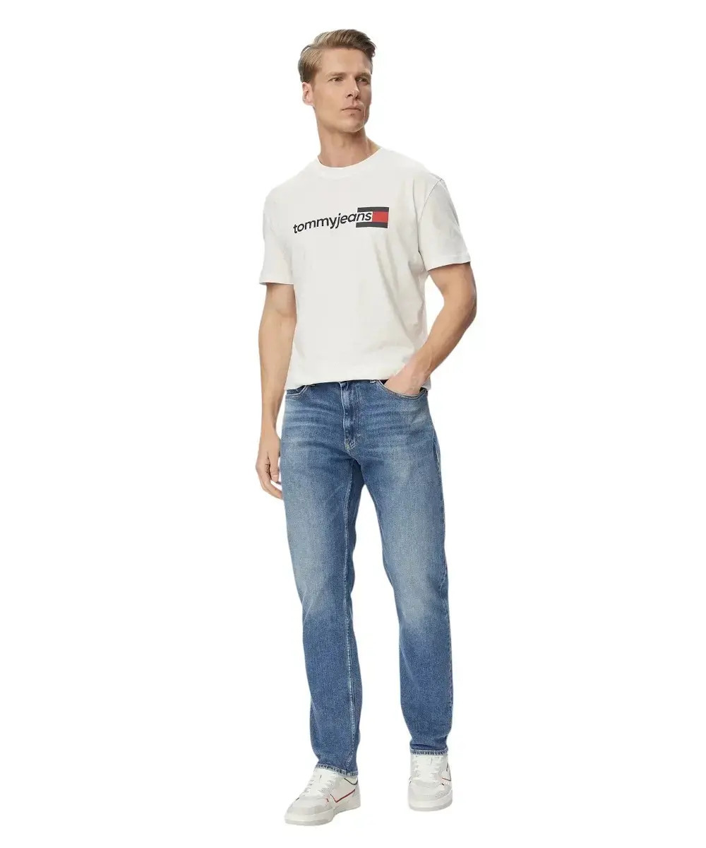 Ανδρικό T-shirt Λευκό Tommy Jeans DM0DM23406-YBL