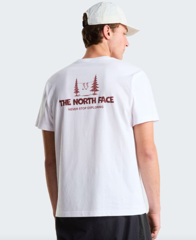 Men's White Camping Relaxed Graphic T-Shirt The North Face NF0A8GQM-FN41