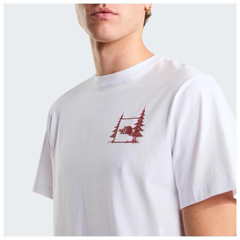 Men's White Camping Relaxed Graphic T-Shirt The North Face NF0A8GQM-FN41