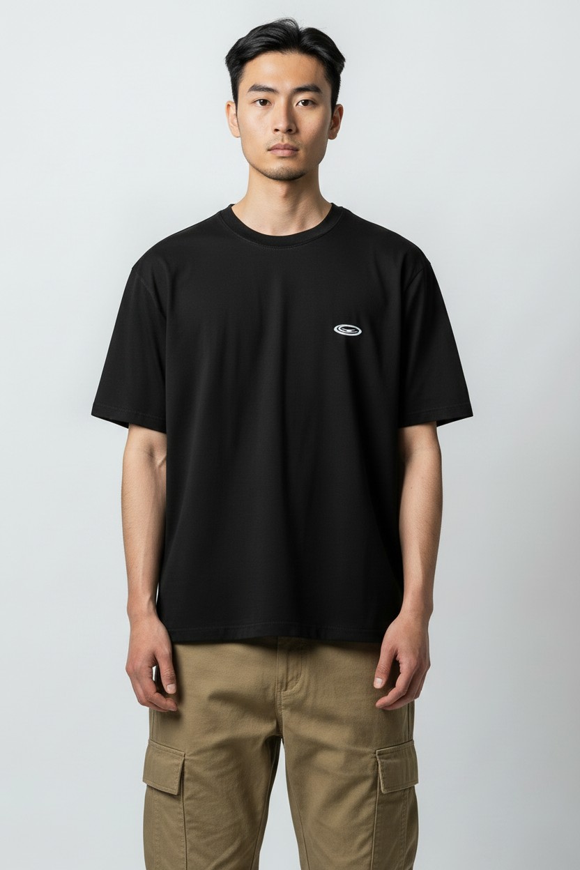 Heavyweight 260gsm Oversized Black Washed Gzeus T-shirt GZ100ES