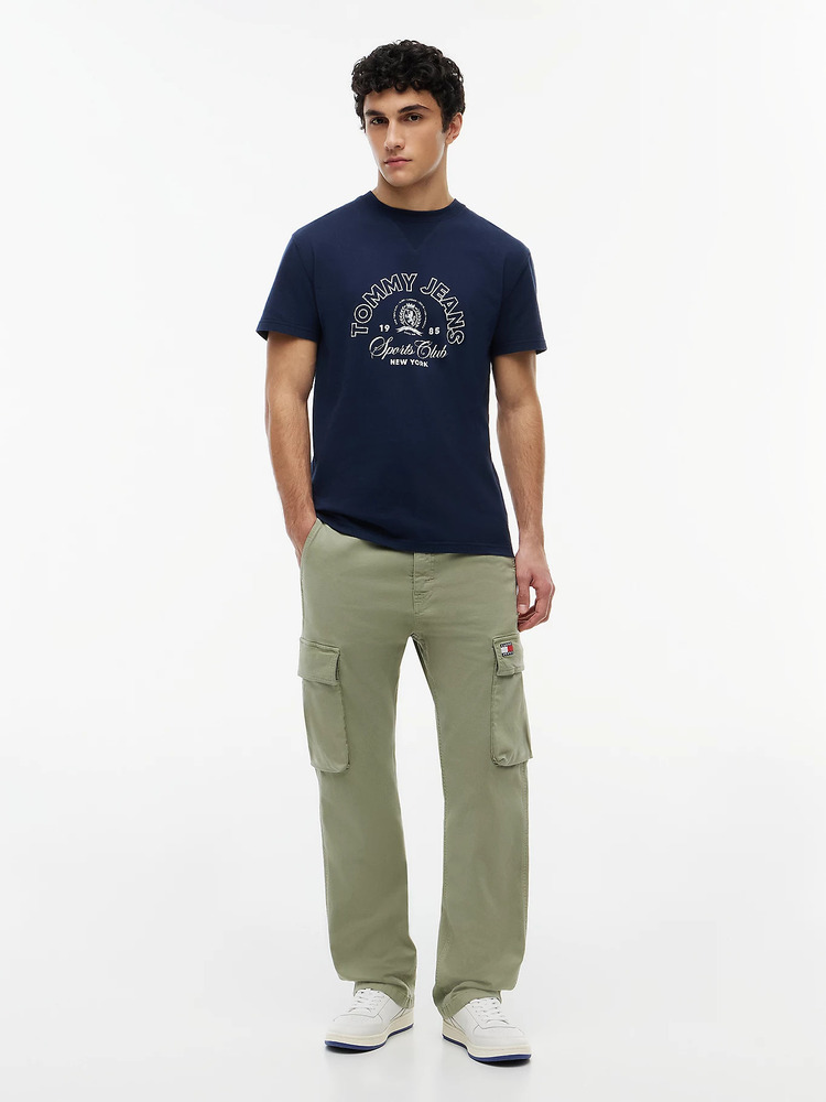 Men's White Tjm Reg Crest Club Ss Tee Tommy Jeans DM0DM23175-C1G