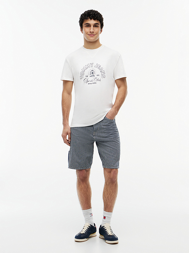 Men's White Tjm Reg Crest Club Ss Tee Tommy Jeans DM0DM23175-YBL