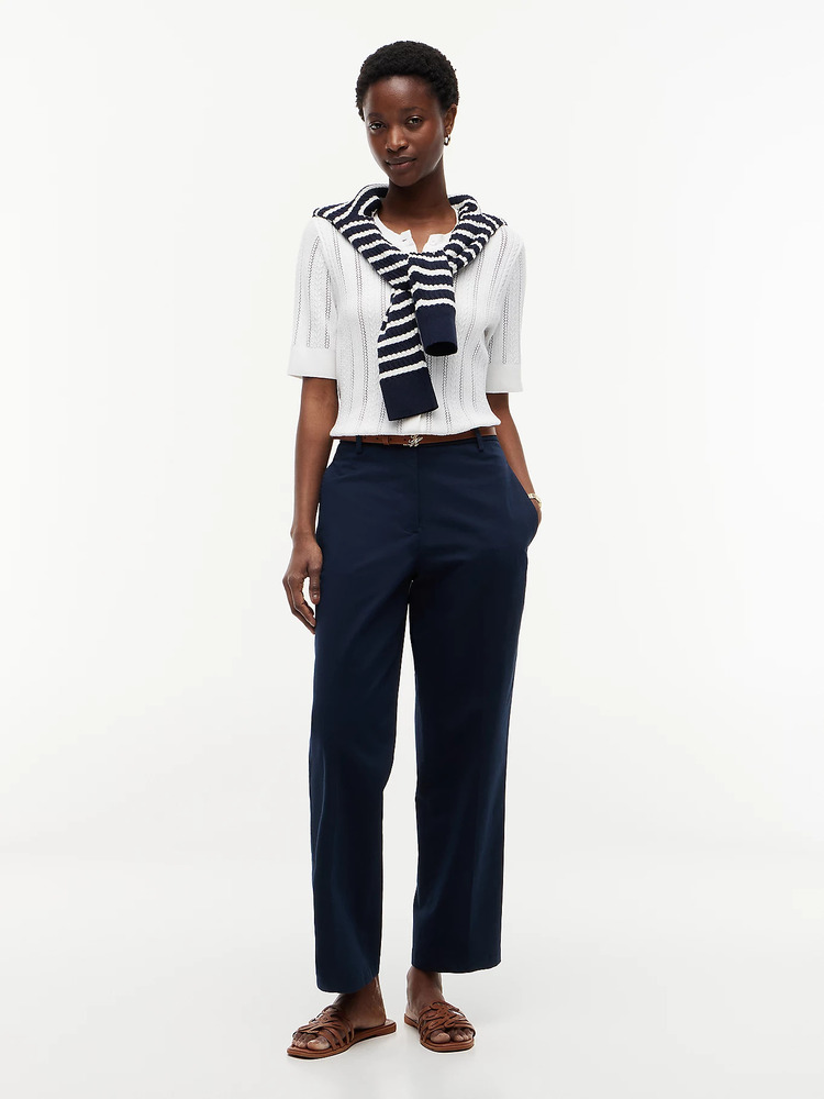 Γυναικείο Slim Straight Παντελόνι Navy Μπλε Tommy Hilfiger WW0WW52817-C1G