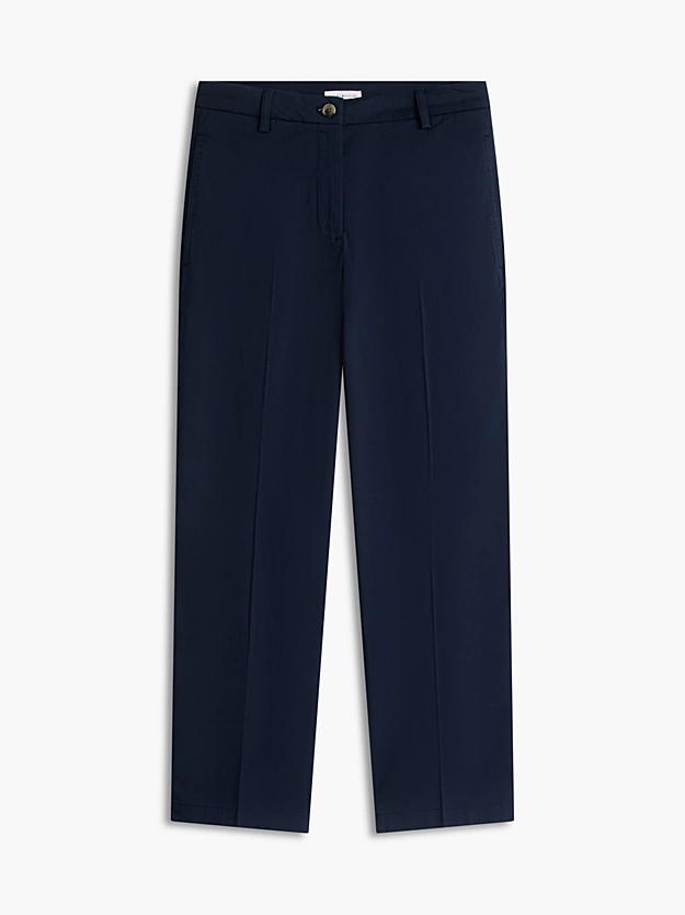 Γυναικείο Slim Straight Παντελόνι Navy Μπλε Tommy Hilfiger WW0WW52817-C1G