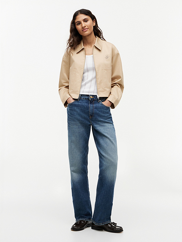 Women's Beige Chino Dressing Short Jacket Tommy Hilfiger WW0WW50144-AB9