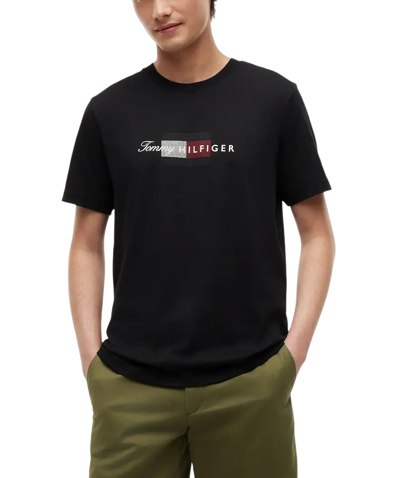 Ανδρικό T-shirt Μαύρο Tommy Hilfiger MW0MW43226-BDS