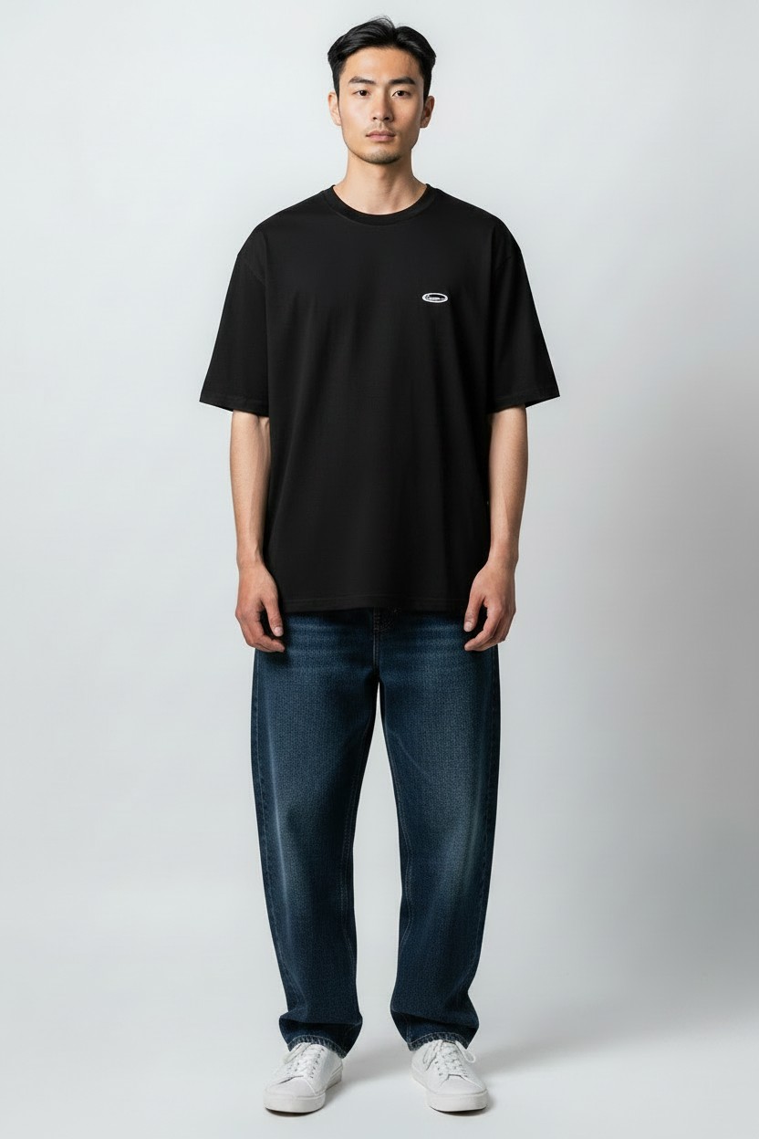 Heavyweight 260gsm Oversized Washed Black Gzeus T-shirt GZ100SP